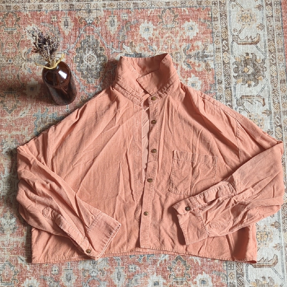 Women's Orange Button-Up Jacket